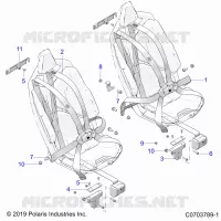 SEDE BELT MOUNTING, FRONT, PREMIUM/DELUXE