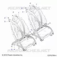 SEDE BELT MOUNTING, REAR, 6 POINT