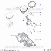 ENGINE, ALBERO MOTORE AND PISTON