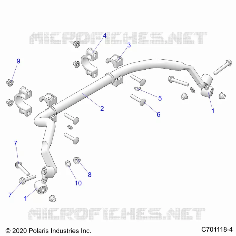 SUSPENSION, REAR BARRA DI STABILIZZAZIONE