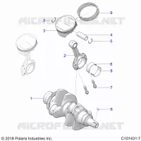 ENGINE, ALBERO MOTORE AND PISTON