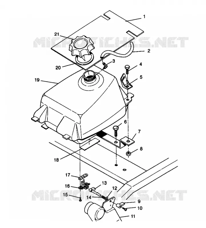MONTAGGIO SERBATOIO CARBURANTE Trail Blazer W957221 (4930363036A011)