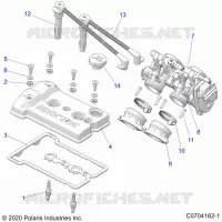ENGINE, THROTTLE BODY AND VALVOLA COPERTURA