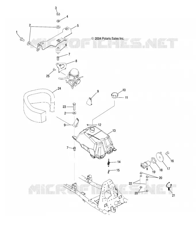 CARBURANTE TANK AND CARBURATORE MOUNTING