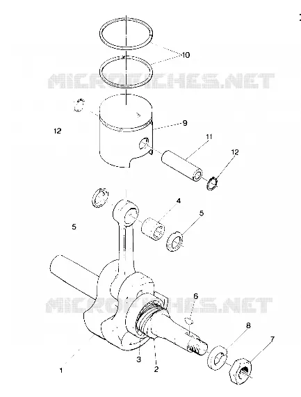 PISTONE AND ALBERO MOTORE STAR TRAK (4912731273019A)