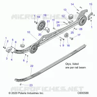 SUSPENSION, RAIL BEAM, LH/RH