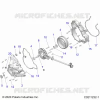 ENGINE, STATOR COVER AND FLYRUOTA