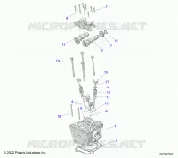 ENGINE, TESTA CILINDRO, CAMS AND VALVES