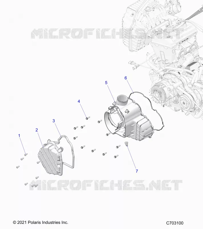 ENGINE, CRANKCASE AND ALBERO MOTORE