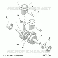 MOTORE, PISTON AND CRANKSHAFT