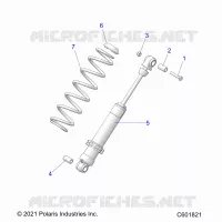 SUSPENSION, AMMORTIZZATORE POSTERIORE TRACK (7045713)