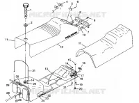 SEDILE   SERBATOIO DI GAS 500 INDY 0982764(A)(B) and EUROPEAN 500 INDY E982764A (4942104210A007)