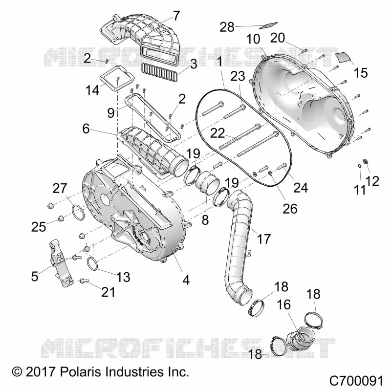 DRIVE TRAIN, COPERCHIO FRIZIONE AND DUCTING