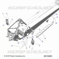 CHASSIS, PROTEZIONE FRIZIONE, FOOTRESTS, AND RUNNING BOARDS