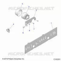 ELETTRICO, FOG LAMP AND FRONT LICENSE BRACKET