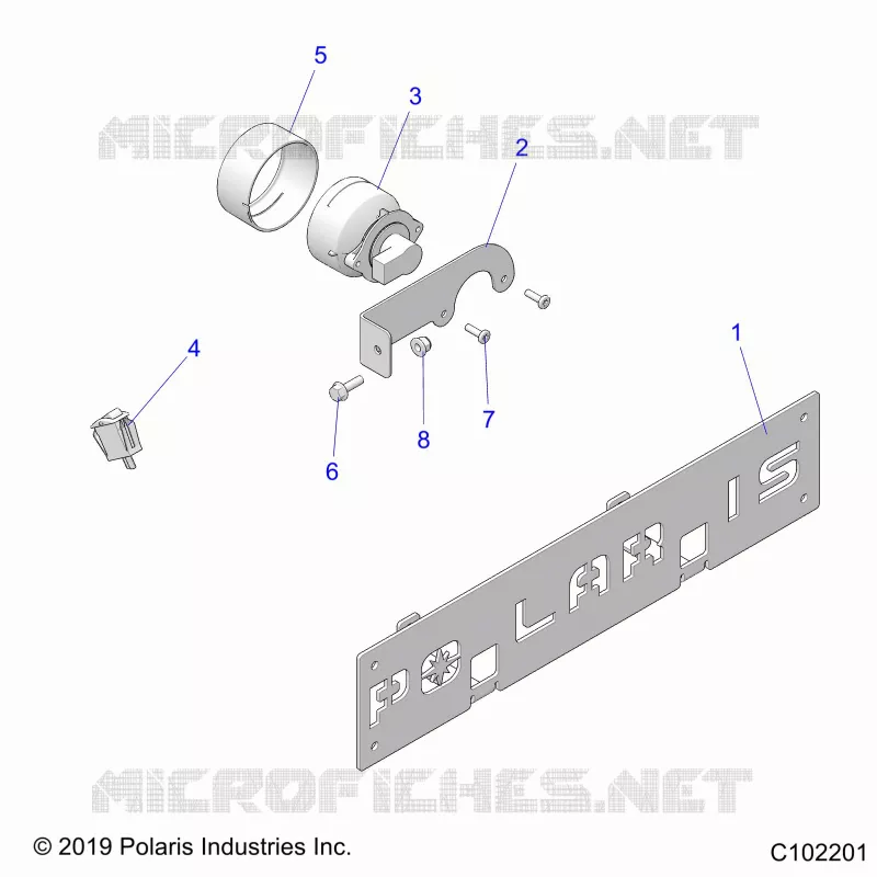 ELETTRICO, FOG LAMP AND FRONT LICENSE BRACKET