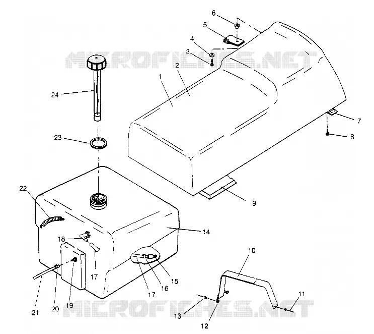 MONTAGGIO SEDILE   SERBATOIO WIDETRAK GT 0952061 and  EUROPEAN WIDETRAK GT E9 (4928962896A007)