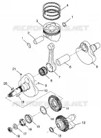 ALBERO MOTORE AND PISTONEE  SCRAMBLER 500 W97BC50A (4943074307D004)