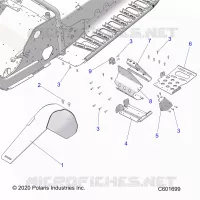 CHASSIS, FOOTREST-LH AND PROTEZIONE FRIZIONE