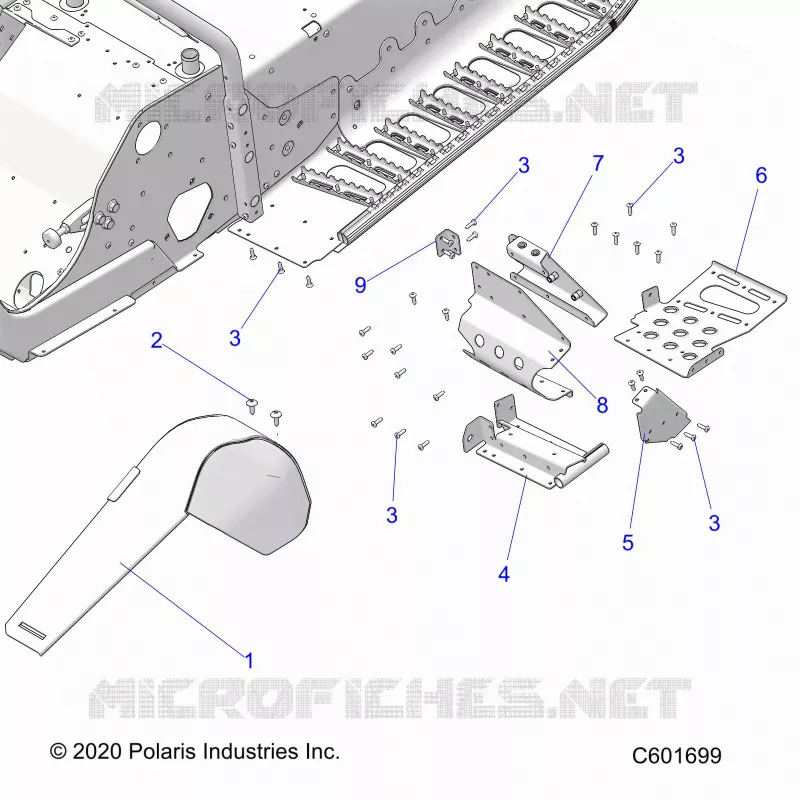 CHASSIS, FOOTREST-LH AND PROTEZIONE FRIZIONE