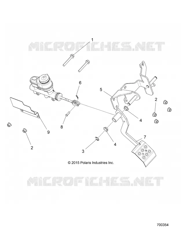 BRAKES, PEDAL AND CILINDRO PRINCIPALE MOUNTING