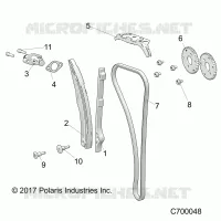 CAM CATENA AND TENSIONER