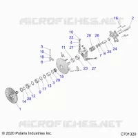 TRASMISSIONE, PRIMARY CLUTCH R22RSJ99A9/B9  (C701320)