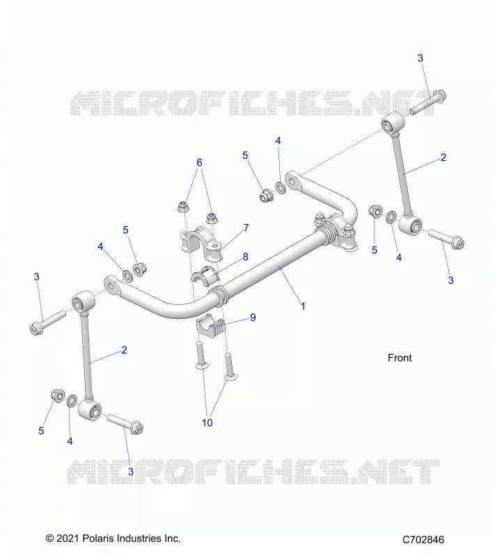 SUSPENSION, FRONT BARRA DI STABILIZZAZIONE