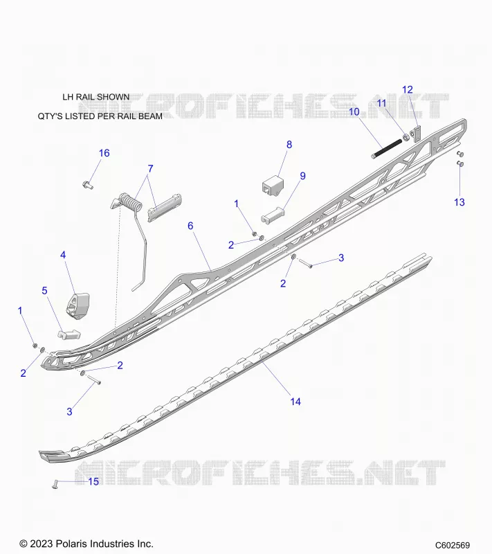 SUSPENSION, RAIL BEAM ASM, LH/RH