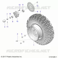 RUOTAS, FRONT TIRE AND BRAKE DISK