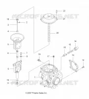 MOTORE, CARBURATORE, UPPER