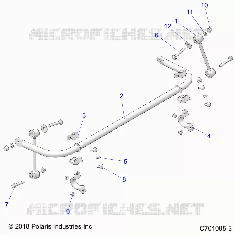 SUSPENSION, BARRA DI STABILIZZAZIONE, REAR