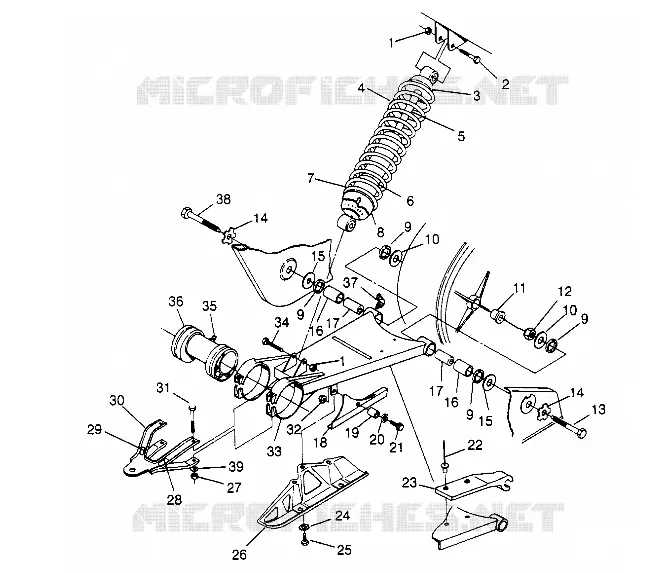 SWING ARM   SHOCK SPORTSMAN 4X4 W948040 (4926842684B013)