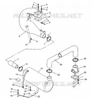 IMPIANTO DI SCARICO SL 700 B964066 and  Intl. SL 700 I964066 (4935633563B005)