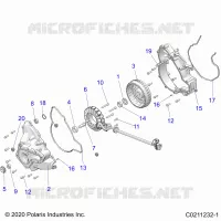 ENGINE, STATOR COVER AND FLYRUOTA