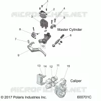 BRAKES, CALIPER AND CILINDRO PRINCIPALE ASM.