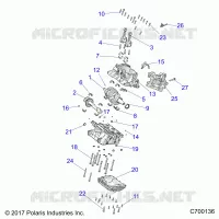 ENGINE, CRANKCASE AND ALBERO MOTORE