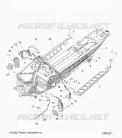 CHASSIS, PROTEZIONE FRIZIONE, FOOTRESTS, AND RUNNING BOARDS