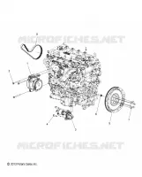 ENGINE, ALTERNATORE, FLYWHEEL AND STARTER MOUNTING