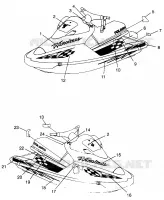 DECALS HURRICANE B964466 AND INTL. HURRICANE I964466 (4935733573A008)