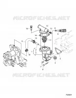 MOTORE, WATER FLANGE AND THERMOSTAT