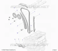 CAM CATENA AND TENSIONER