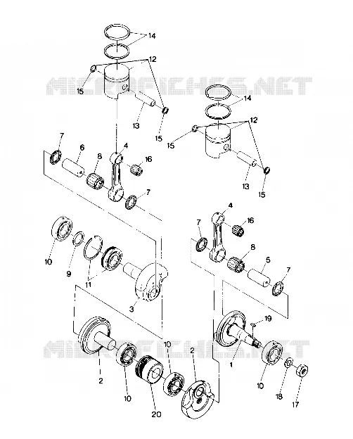 PISTONE AND ALBERO MOTORE SUPERTRAK (4917131713025A)