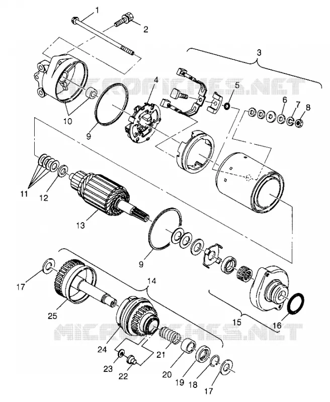 AVVIAMENTO MOTORE SL 700 B974071, Intl. SL 700 I974071, SL 700 Deluxe B974072 (4940874087C013)