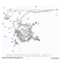 TRASMISSIONE, MAIN GEARCASE MOUNTING- Z21CHA57A2/E57AK (C701043-1)