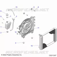 ENGINE, SISTEMA DI RAFFREDDAMENTO, RADIATOR, FAN &amp; OVERFLOW BOTTLE