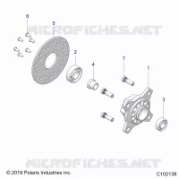 RUOTAS, FRONT HUB AND BRAKE DISK