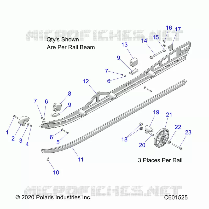 SUSPENSION, RAIL BEAMS LH/RH