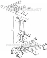 POSTERIORE PAVONEGGIARSI STABILIZZATORE Magnum 6X6 W97AE42A and Swedish Magnum 6X6 S97AE42E (4940754075D002)