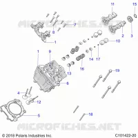 ENGINE, TESTA CILINDRO, CAMS AND VALVES